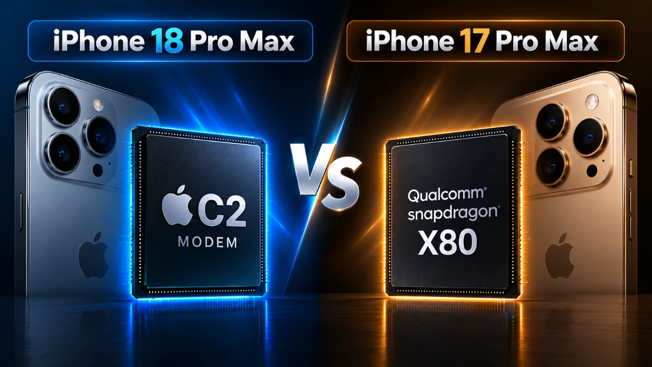 iPhone 18 Pro Max C2 Modem vs iPhone 17 Pro Max Modem