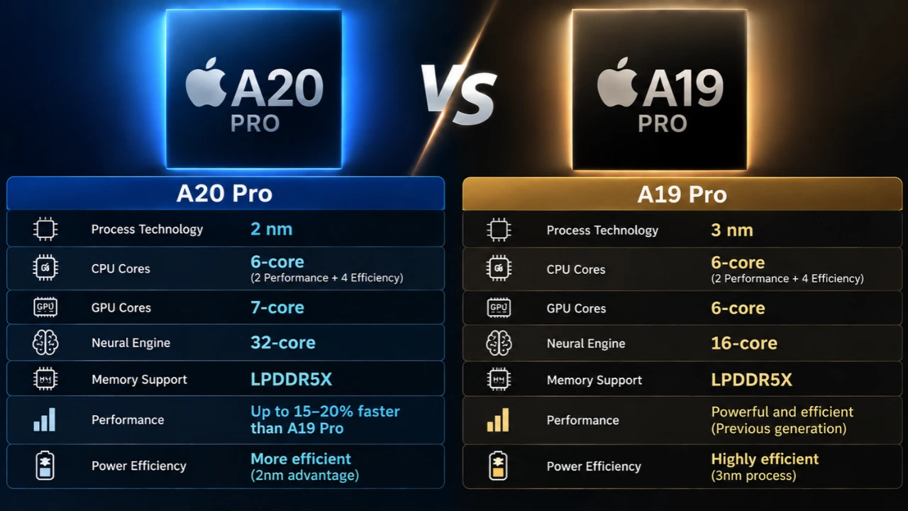 A20 Pro vs A19 Pro