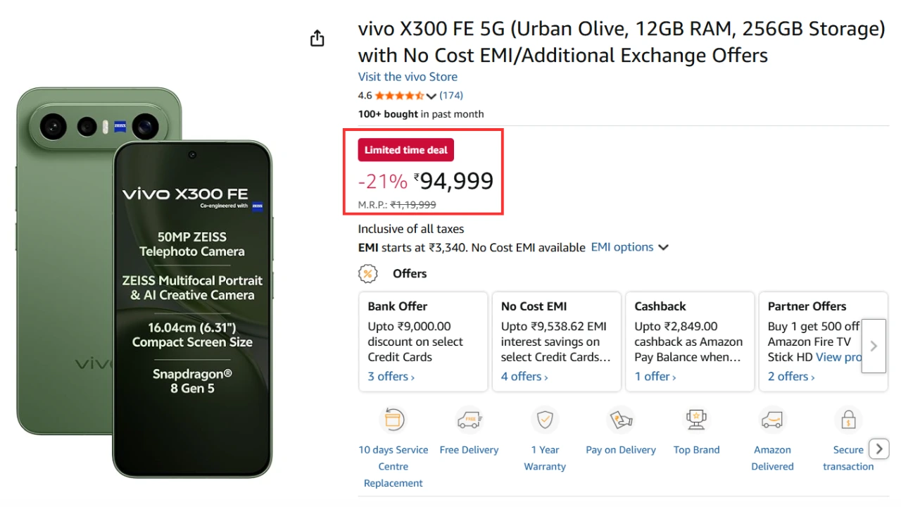 Vivo X300 FE price hike