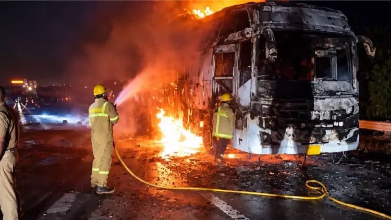 Yamuna Expressway bus safety investigation after fire