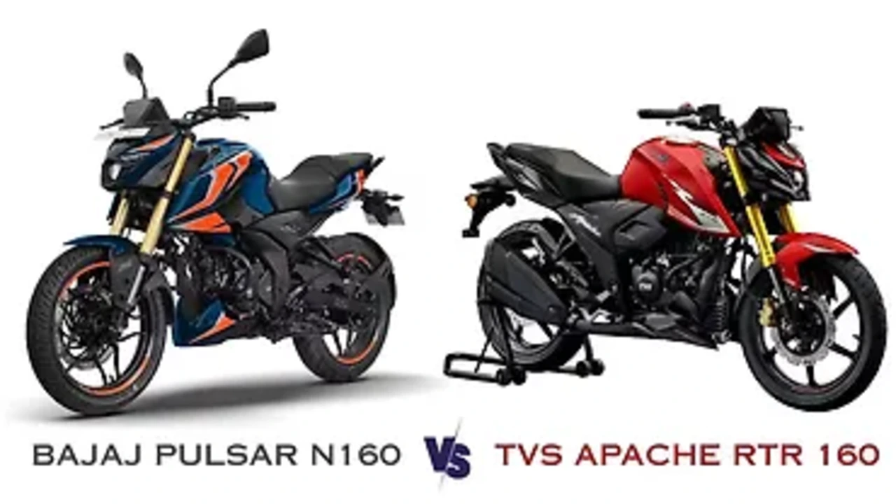 Bajaj Pulsar N160 vs TVS Apache RTR 160 4V comparison