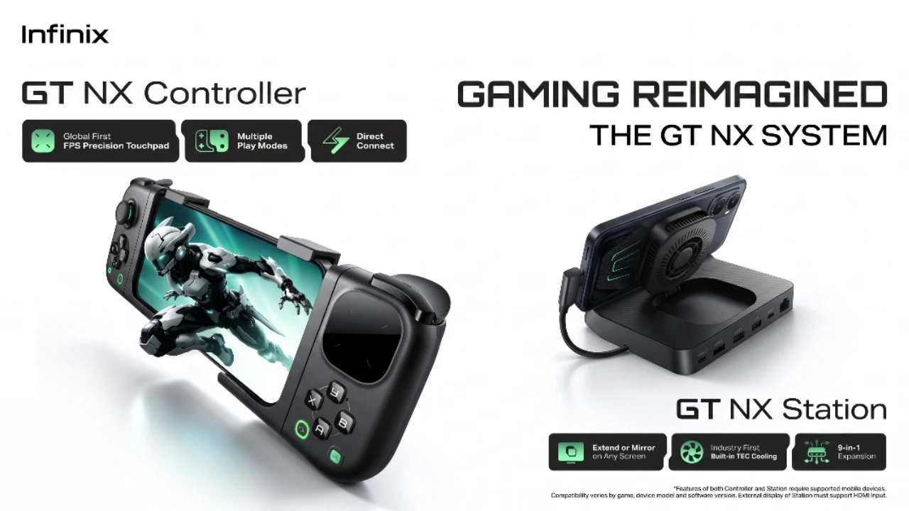Infinix GT NX Controller and GT NX Station gaming accessories