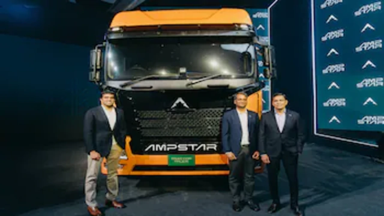 JSW Ampstar electric commercial vehicles plant and electric truck