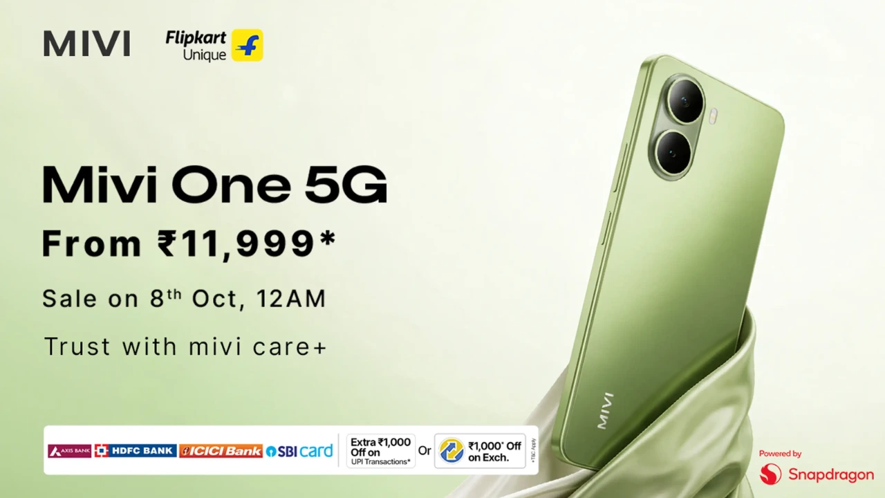 MIVI One 5G स्मार्टफोन 50MP कैमरा और 6000mAh बैटरी के साथ