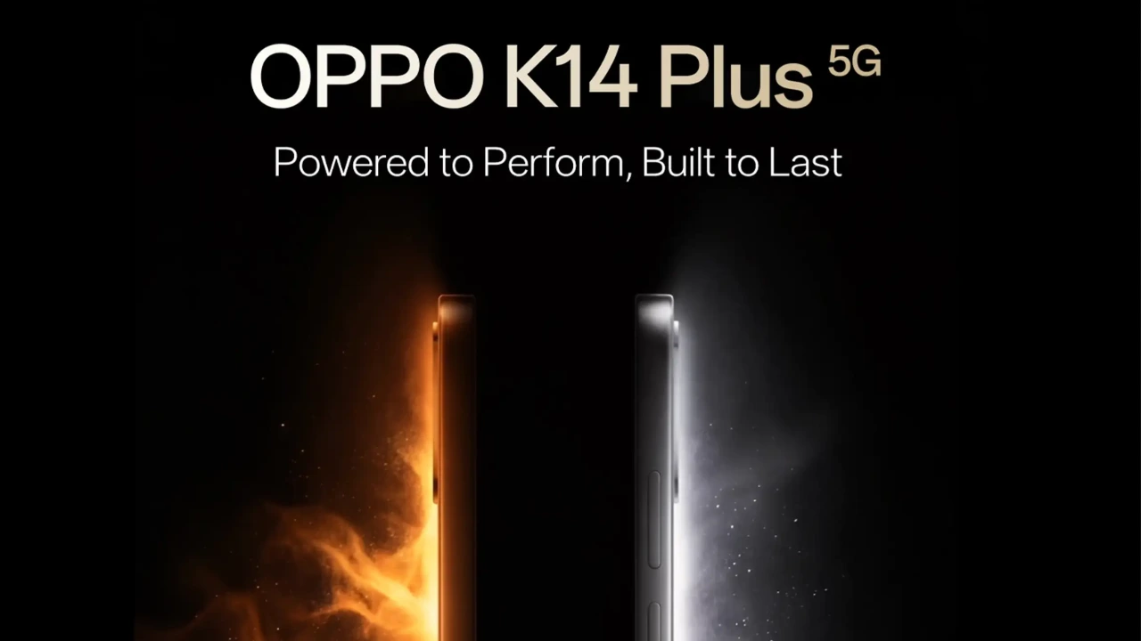 OPPO K14 Plus 5G 1.5K AMOLED डिस्प्ले और 8,000mAh बैटरी वाला स्मार्टफोन