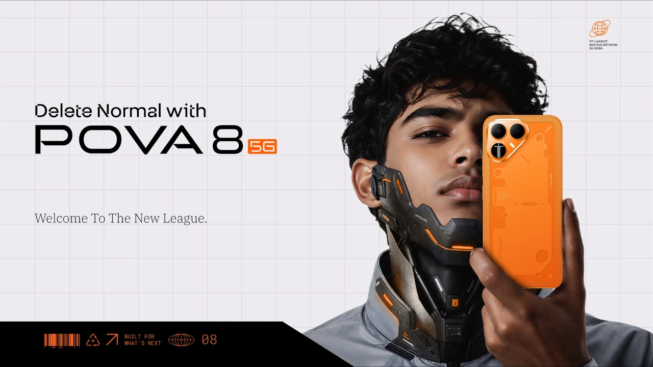 Pova 8 5G Plasma Orange नया कलर वेरिएंट 8000mAh बैटरी वाला फोन