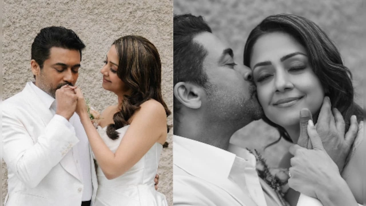 Suriya and Jyotika renew wedding vows on their 20th wedding anniversary with family and children