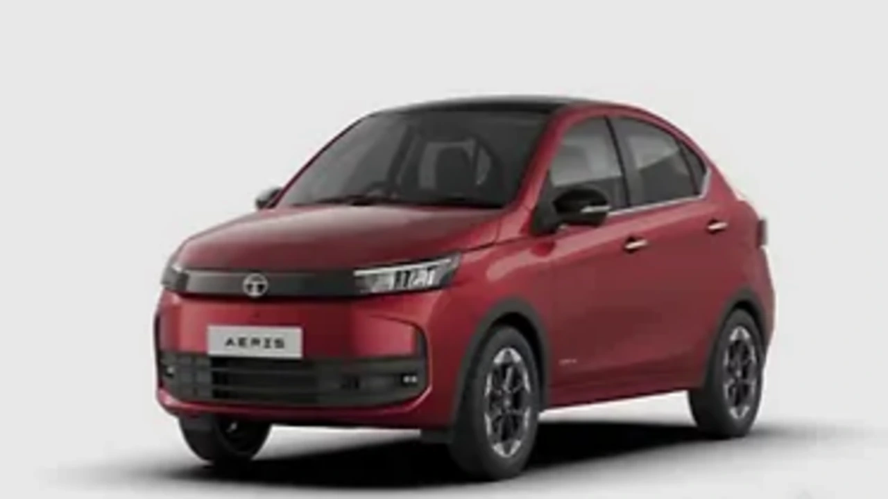Tata Aeris variants and colours including dual-tone black roof options