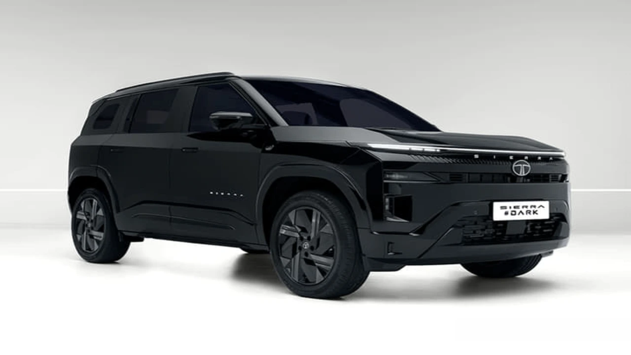 Tata Sierra Dark Edition ब्लैक एक्सटीरियर के साथ